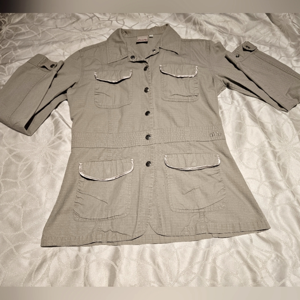Orb Jacket | Button Down 100% Cotton Size Large